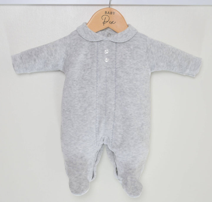 Pex Classic Sleepsuit - Silver Grey: Newborn