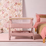 Tutti Bambini Cozee Air 2 Bedside Crib - Drifted Oak/Blush