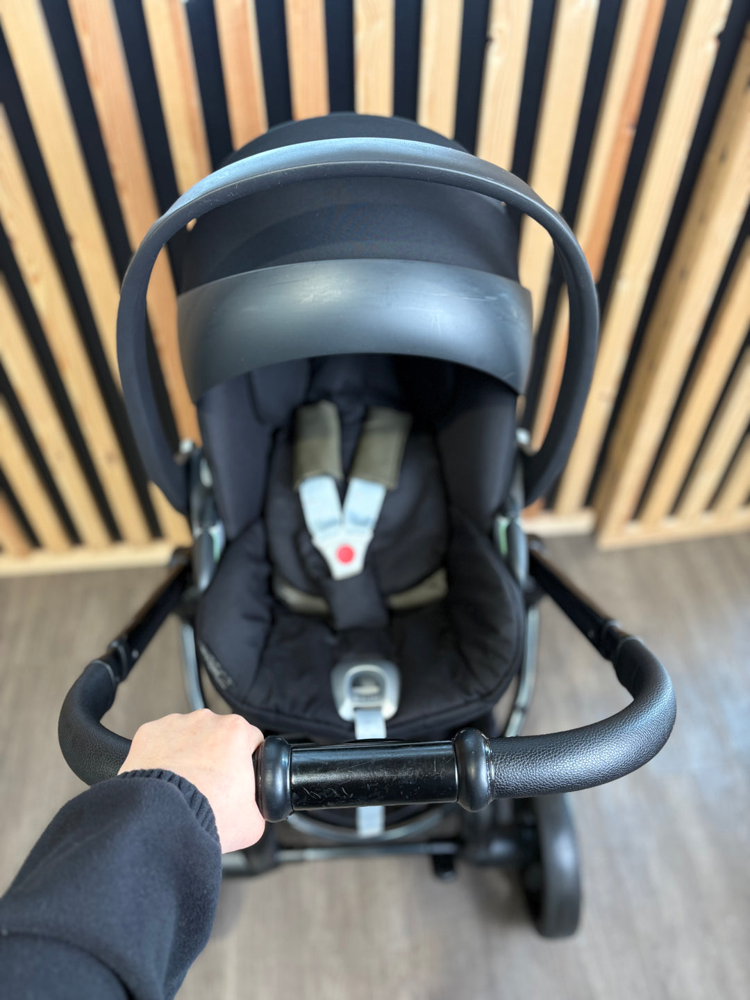 PRE LOVED iCandy Peach 6 Pushchair w/ Cybex Cloud T Car Seat - Grey Twill