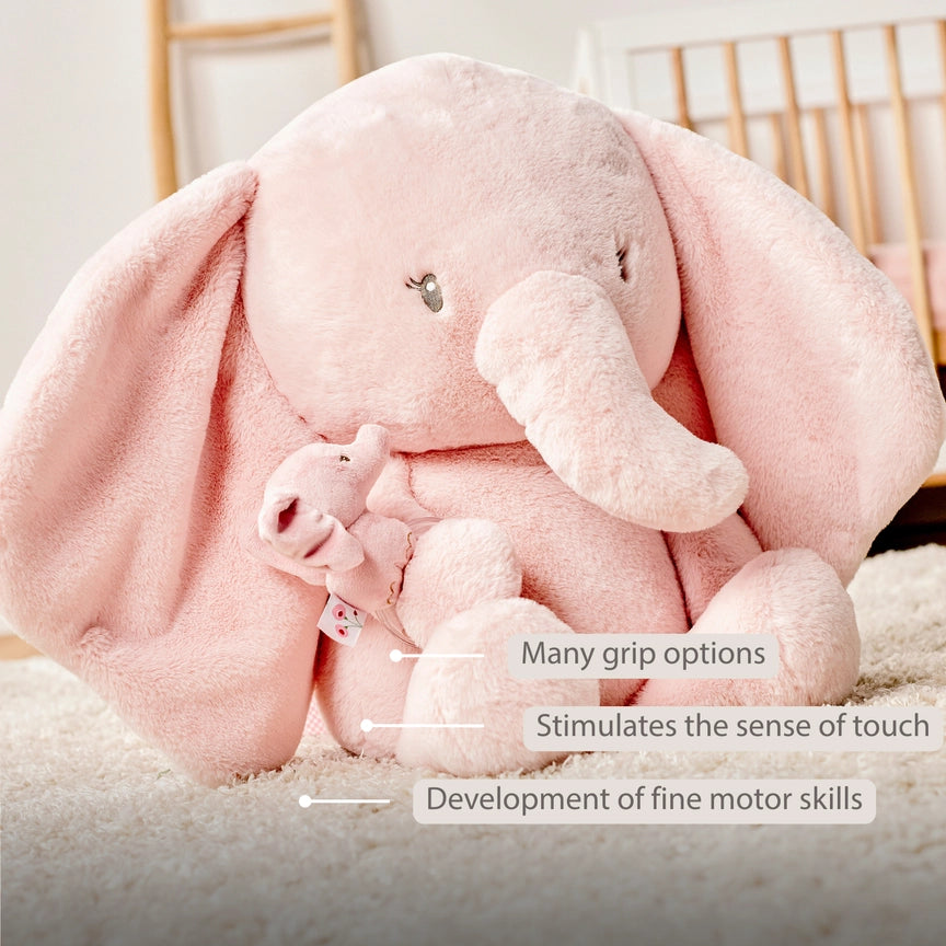 Nattou FanFan Maxi Cuddle Elephant – Pink (60cm)