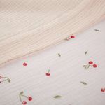 CuddleCo 4 Piece Cot Bed Bedding Set - Ditsy Cherry