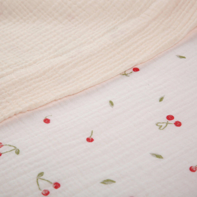 CuddleCo 4 Piece Cot Bed Bedding Set - Ditsy Cherry