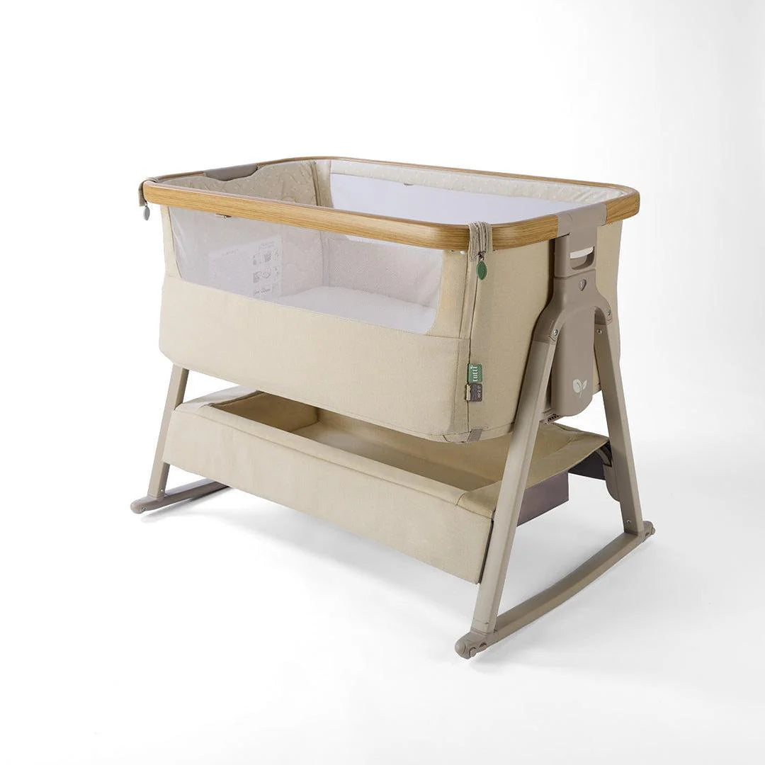Tutti Bambini Cozee Air 2 Bedside Crib - Toasted Oak/Sand