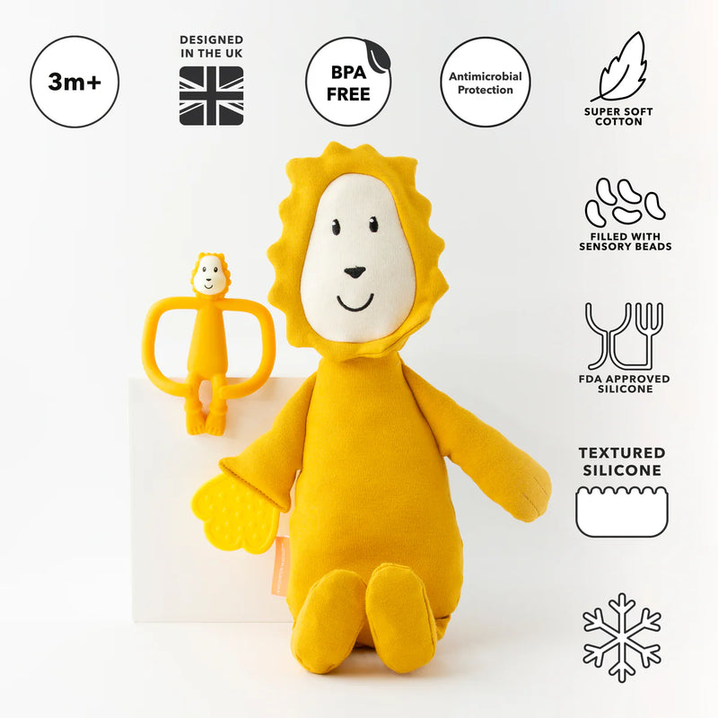 Matchstick Monkey Sensory Teething Teddy Set - Lion