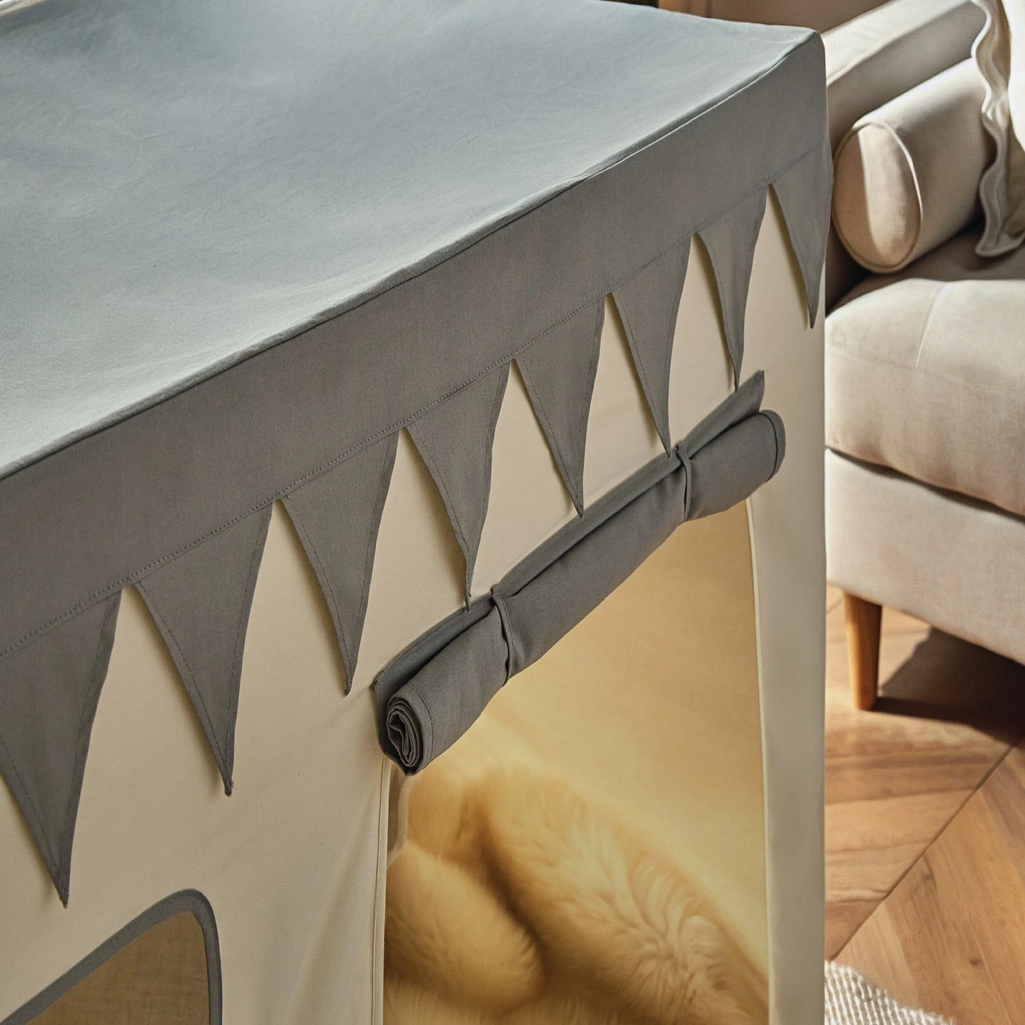 CuddleCo Play House with Bunting - Sea Salt