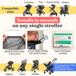 SnoozeShade Plus Deluxe Premium Stroller Sun Shade - Grey