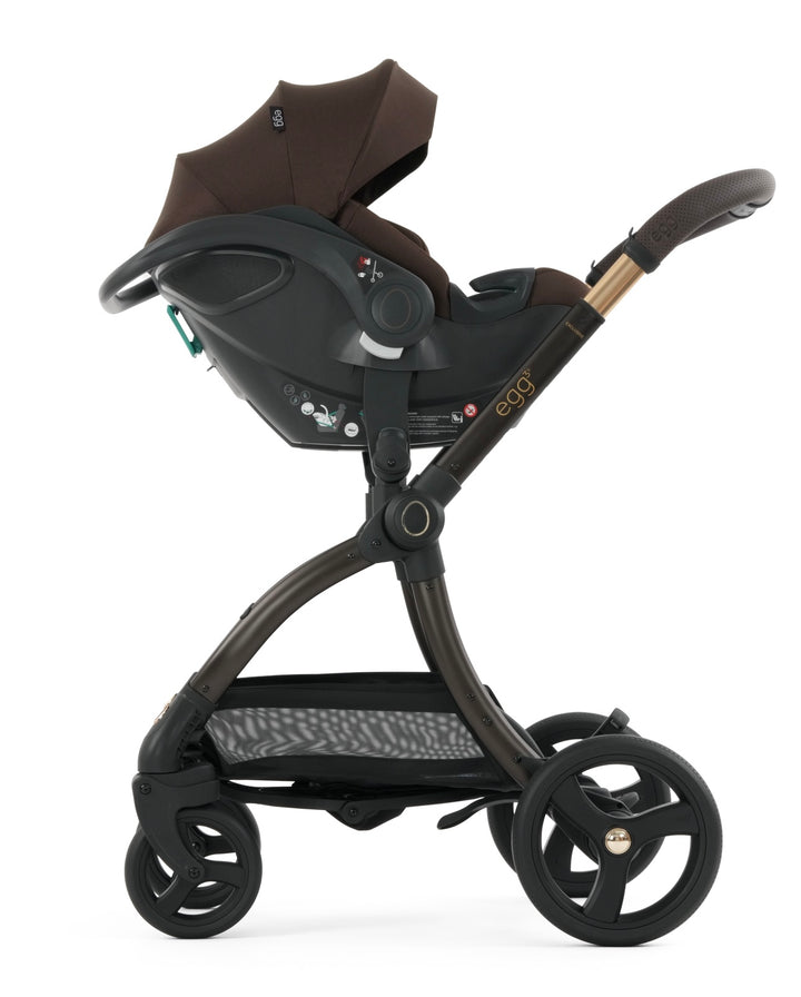 egg3 Luxury Maxi-Cosi Cabriofix i-Size Travel System Bundle - AINR Exclusive Turkish Coffee