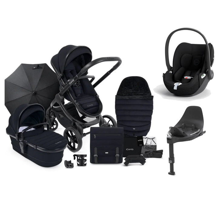 iCandy Peach 7 Cybex Cloud T Complete Travel System Bundle - Jet/Black Edition
