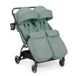 Ickle Bubba Aries Double Prime Autofold Stroller Bundle - Sage Green