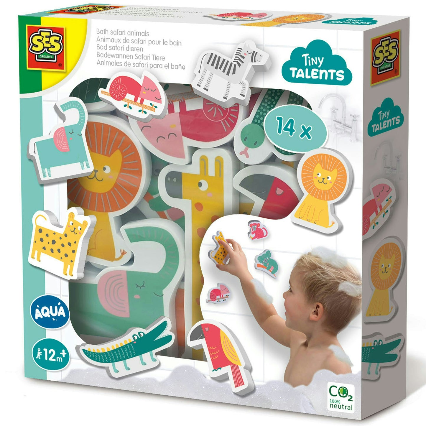 SES Creative Foam Bath Animal Stickers - Safari Animals