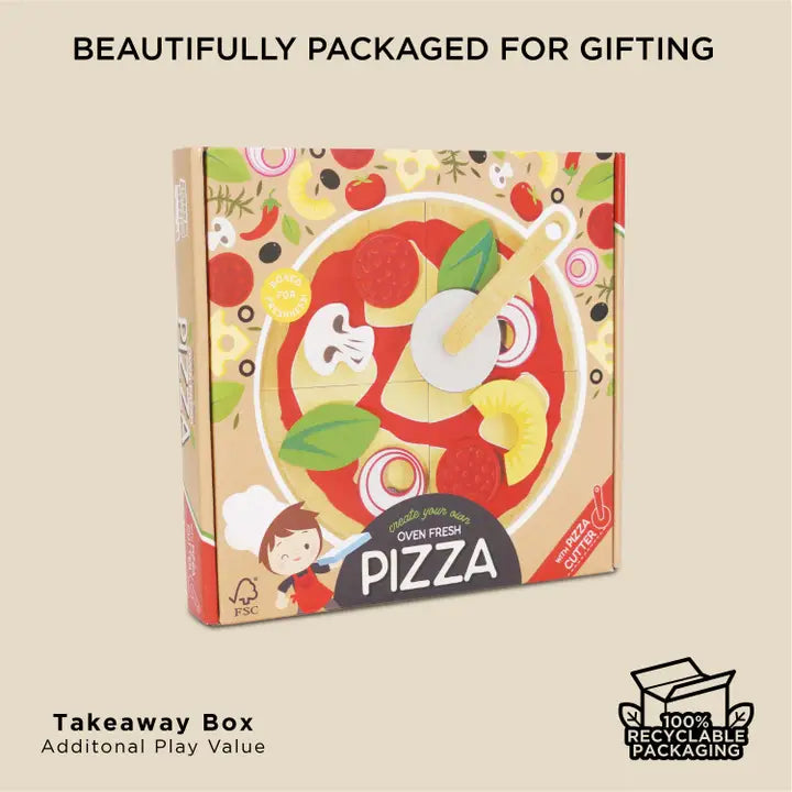 Le Toy Van Pizza & Toppings with Slice Cutter