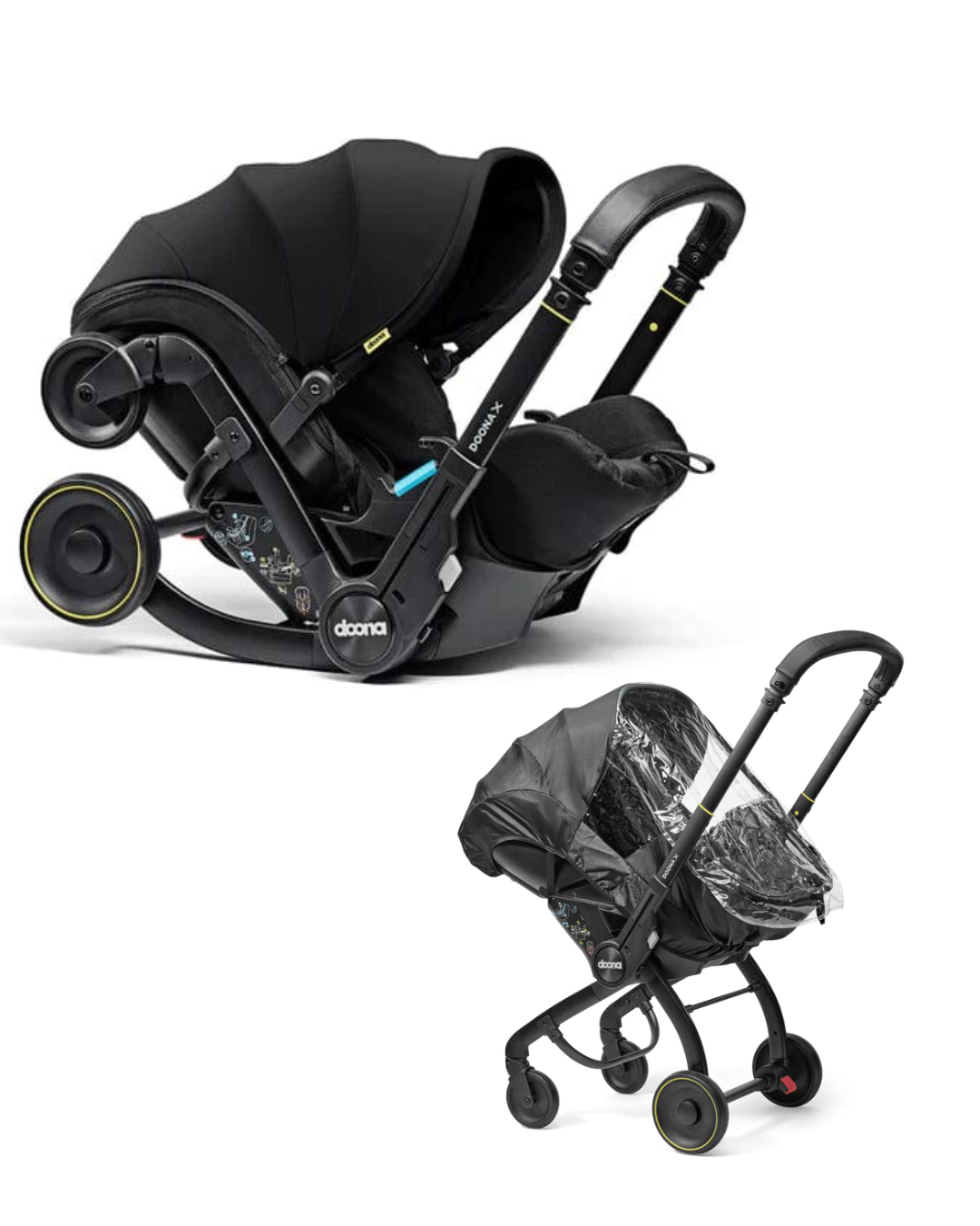 Doona X Car Seat & Stroller Nitro Black + FREE Rain Cover