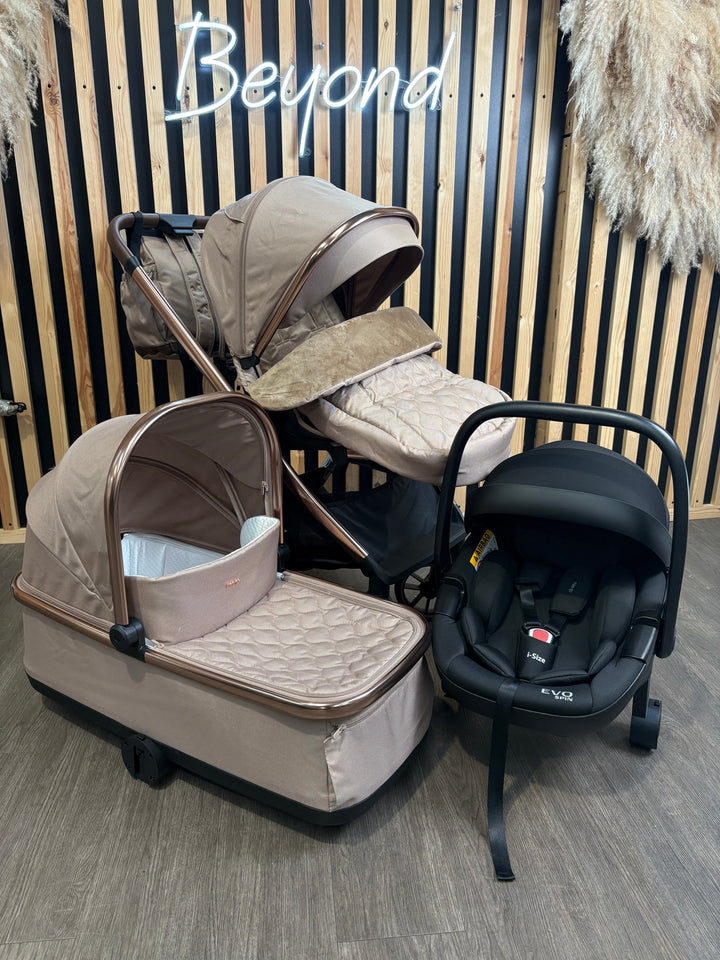 EX DISPLAY Mee-go Cocoon 3in1 Travel System - Toffee