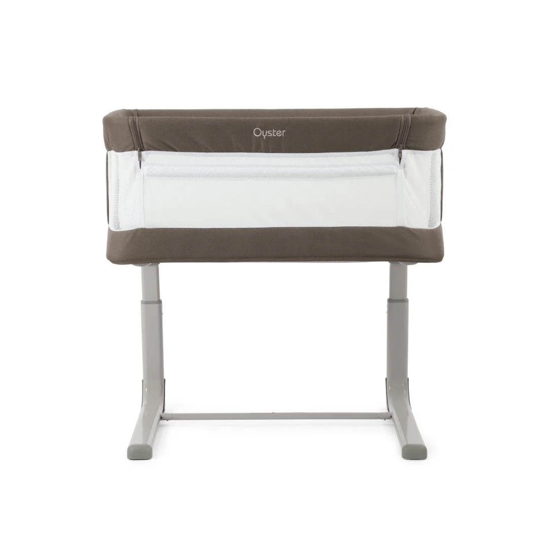 Oyster Drop Side Wiggle Crib Co-Sleeper - Mink