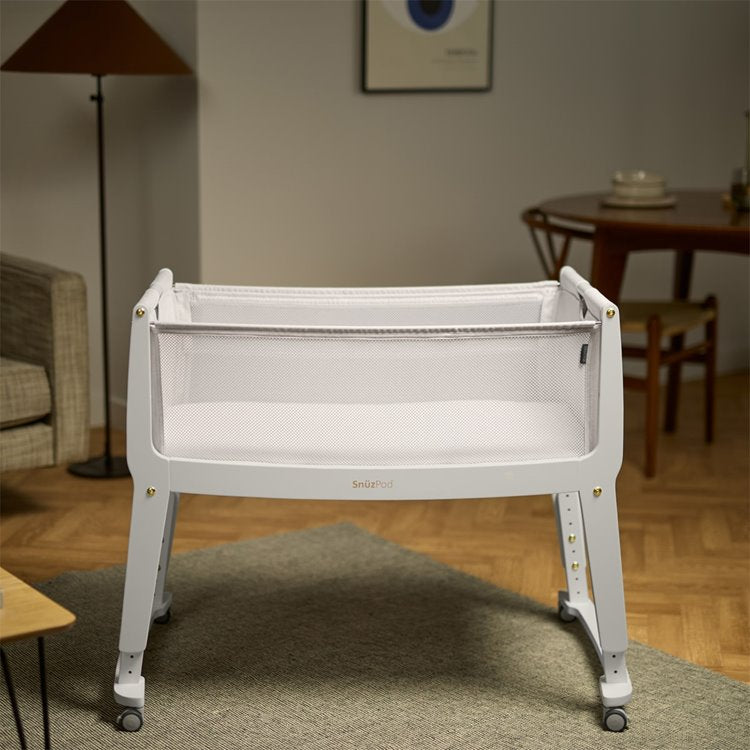 SnuzPod Studio Bedside Crib - Paris (White)