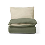 The Little Green Sheep Reversible Cot Bed Duvet Cover & Pillow Case Set - Juniper & Linen