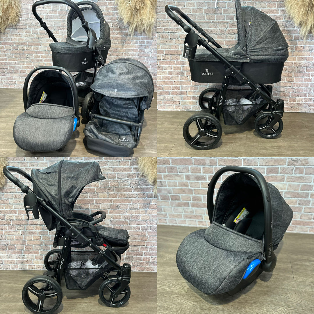 PRE LOVED Venicci Soft Travel System - Denim Black