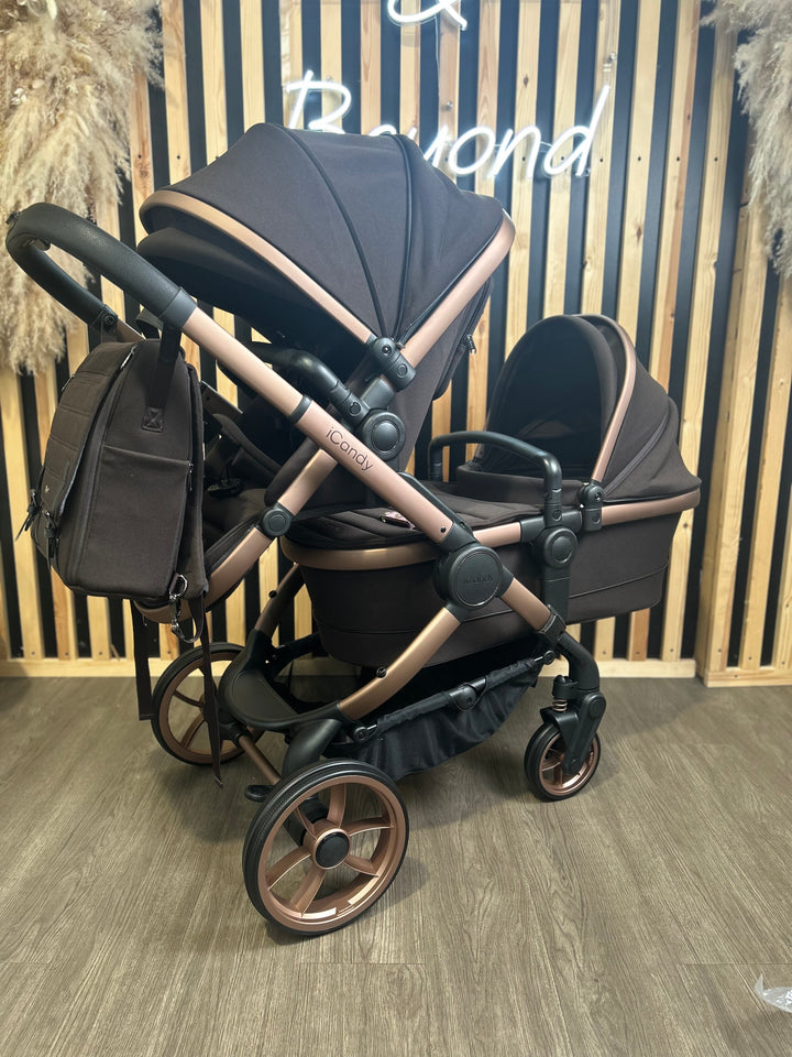 EX DISPLAY iCandy Peach 7 Double Pushchair - Pecan