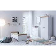 Little Acorns Burlington 3 Piece Nursery Furniture Room Set - White/Oak