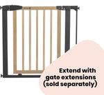 Safety 1st Simply Close Wood & Metal Pressure Fit Stair Gate - Natural