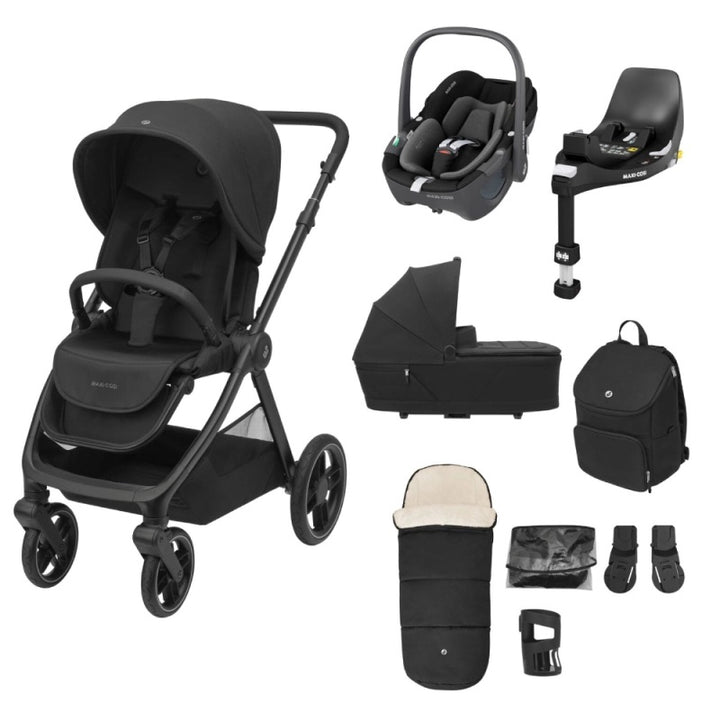 Maxi-Cosi Oxford 9 Piece Complete Bundle - Twillic Black