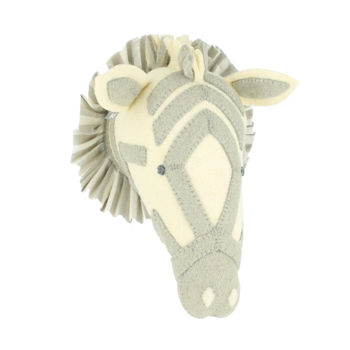 Fiona Walker Zebra with Vintage Ruff Mini Head - Grey