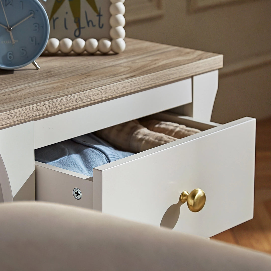 CuddleCo Clara Bedside Table - Cashmere & Ash
