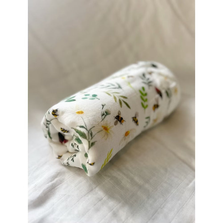 The Gilded Bird Wild Bee Bamboo Baby Blanket