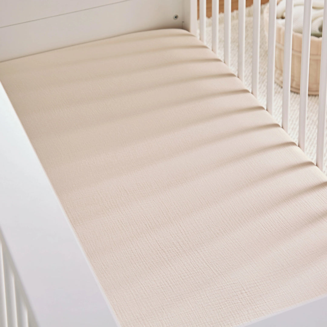 CuddleCo 2 Pack Cot Bed Sheets - Cashmere Waffle