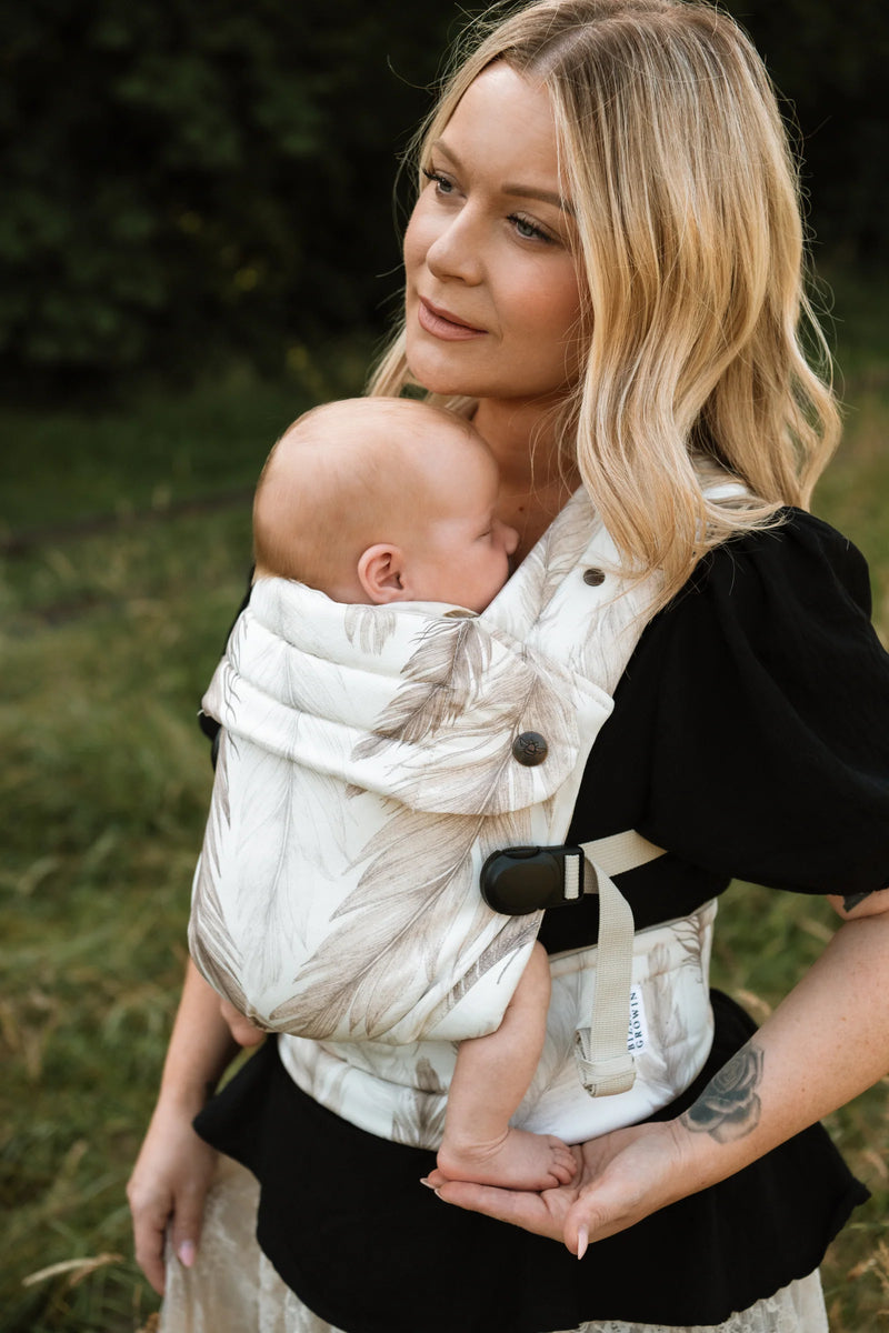 Bizzi Growin Nomad Pure Organic Baby Carrier - Feather Haze
