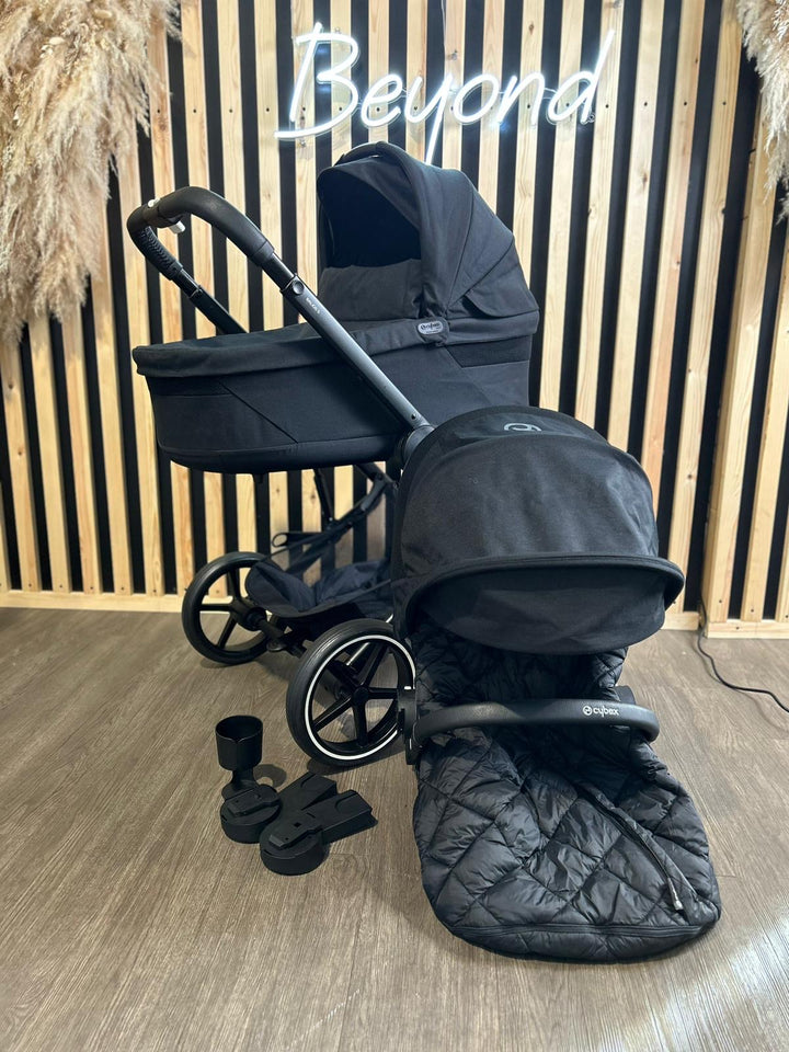 PRE LOVED Cybex Balios S Lux Pram, Pushchair + Accessories - Black