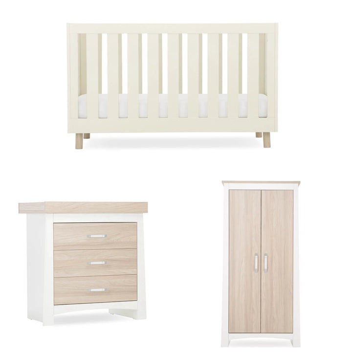 CuddleCo Harper Cot Bed + Ada Dresser & Wardrobe (COLLECTION OR LOCAL DELIVERY)