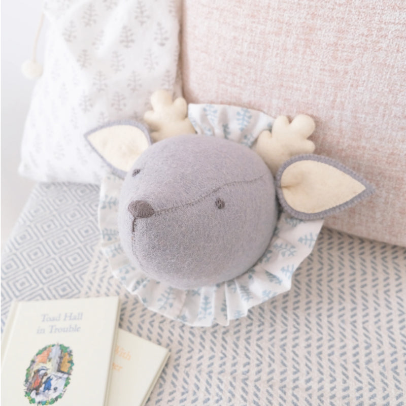 Fiona Walker Baby Deer with Vintage Ruff Head Mini - Grey