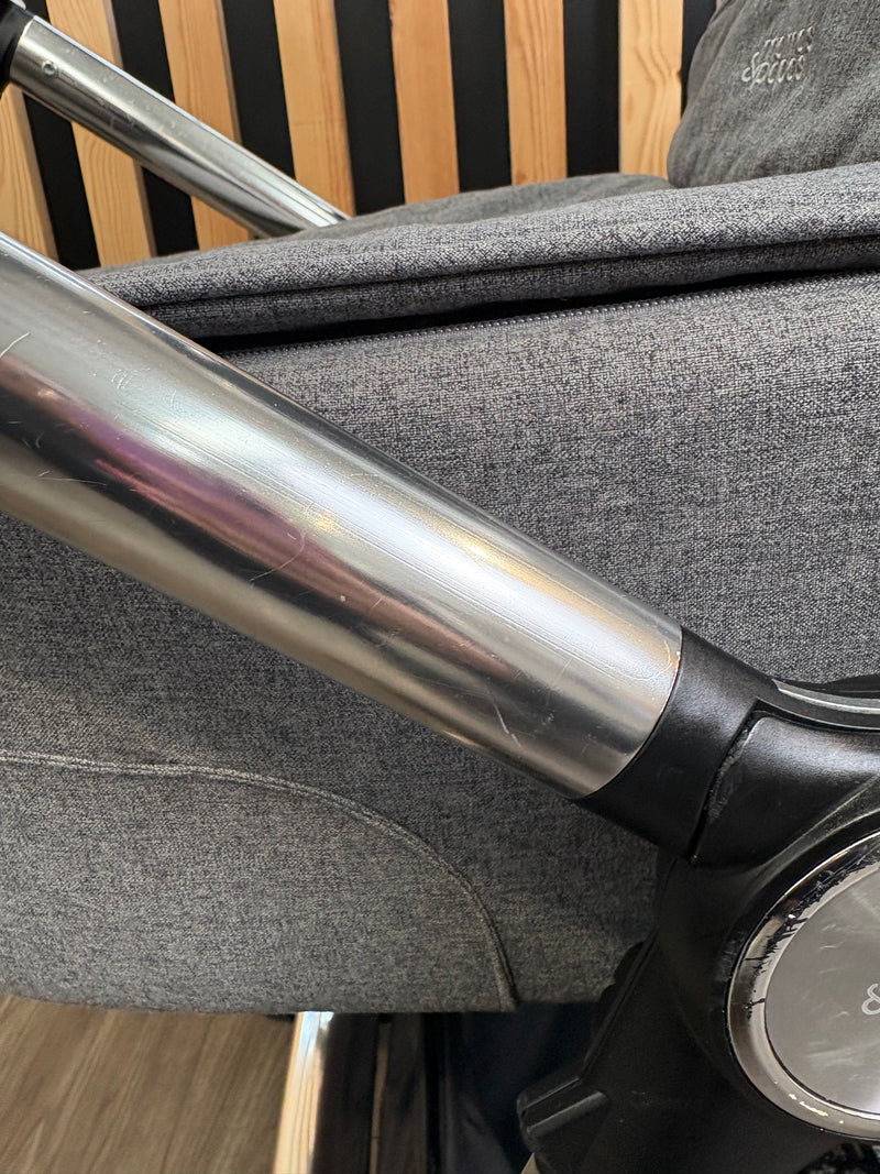 PRE LOVED Mamas & Papas Ocarro Pram, Pushchair + Accessories - Grey Tweed