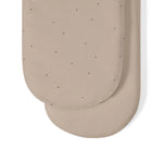 The Little Green Sheep Organic Moses Basket Fitted Sheets - Truffle/Cocoa Rice