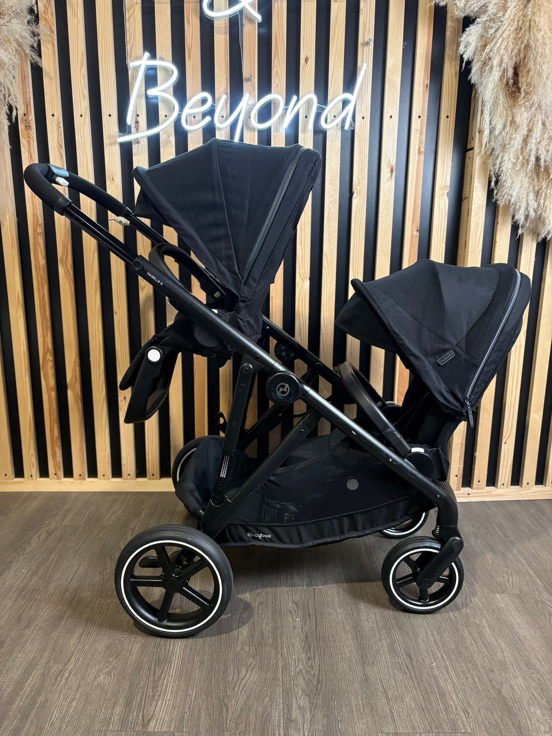 PRE LOVED Cybex Gazelle Twin Pushchair - Moon Black