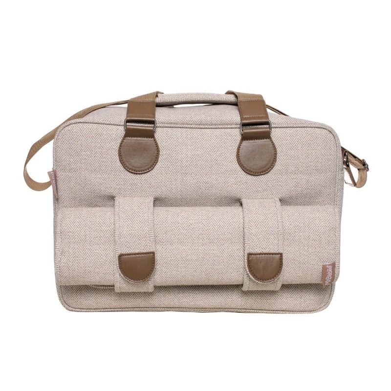 My Babiie Deluxe Changing Bag - Oatmeal Herringbone
