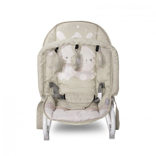 Lorelli Aspen 3in1 Travel System Bundle with Aria Luxe Car Seat, Millie Crib, Eliza Bouncer & Bonbon Highchair - Black/Beige