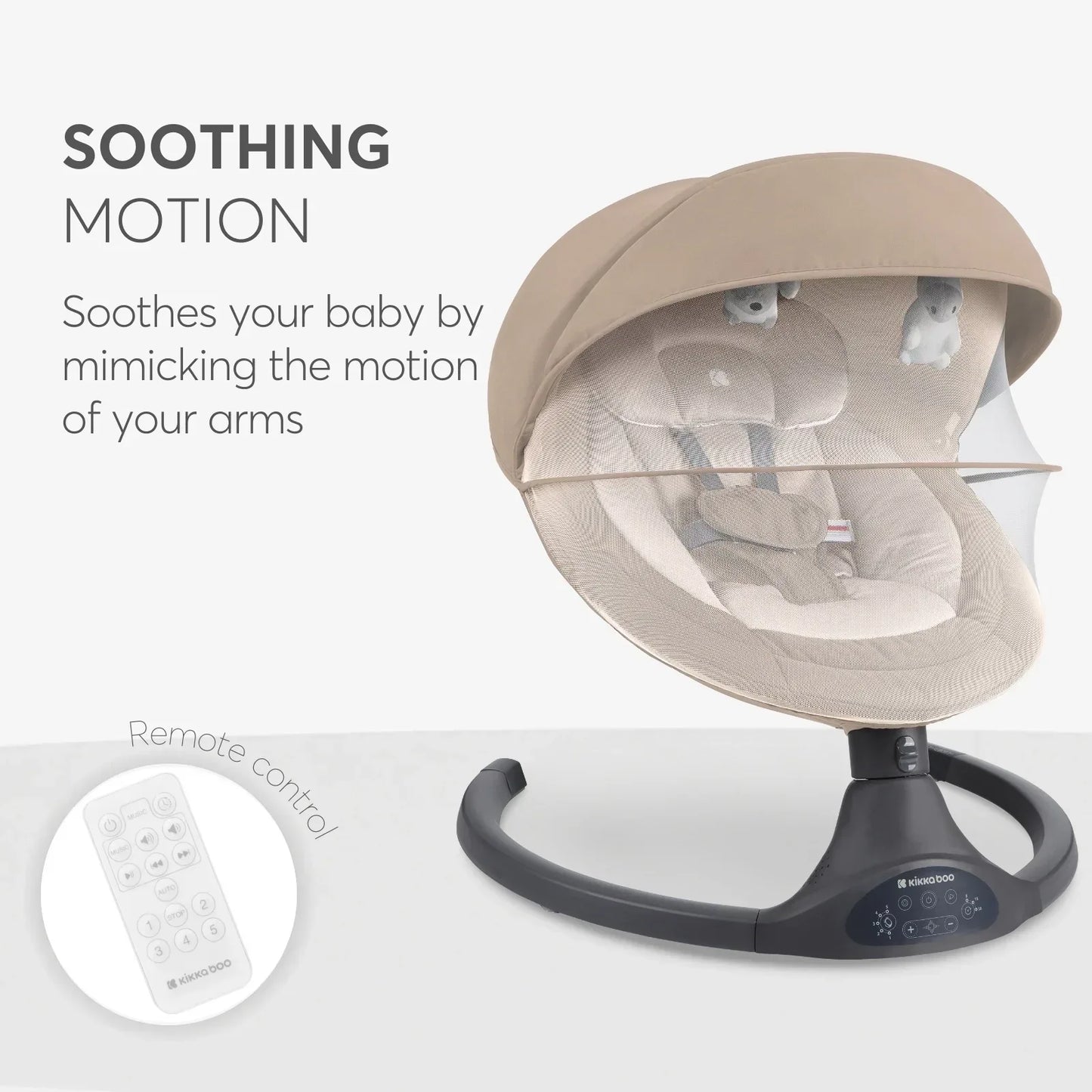 Kikkaboo Electrical Side To Side Codie Swing - Beige