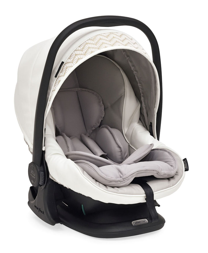 Bebecar Prive Stylo Class+ Travel System Inc I Size Car Seat + Raincover & FREE Changing Bag - Woven White