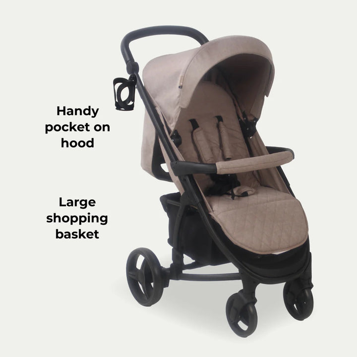 My Babiie MB200i 3-in-1 Travel System with i-Size Car Seat - Mink