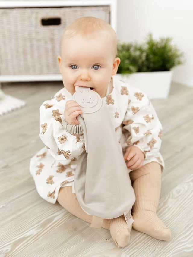 Cheeky Chompers Comfortchew Baby Comforter With Teether - Stone