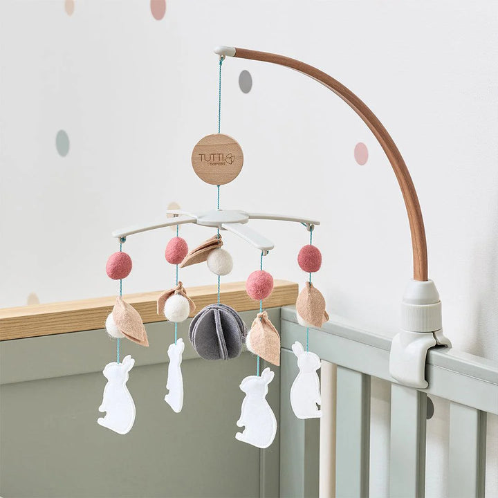 Tutti Bambini Cozee 2 In 1 Crib/Cot Mobile - Scandinavian Walnut/Cocoon