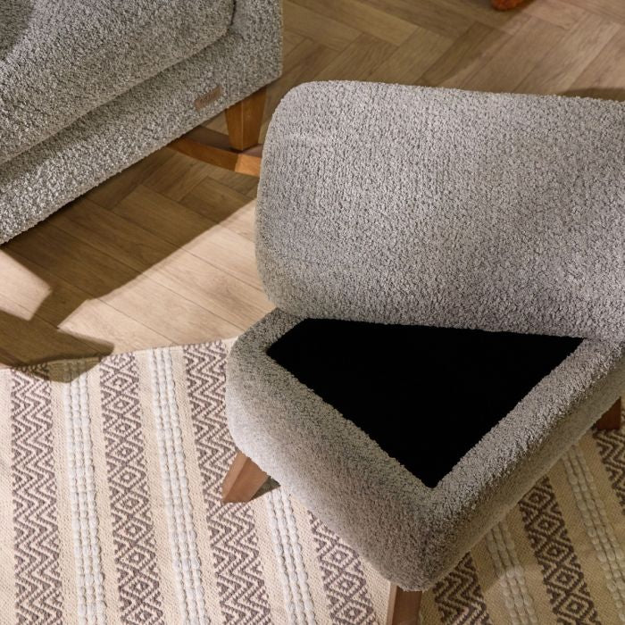 Tutti Bambini Harper Rocking Chair & Footstool - Cloud Grey