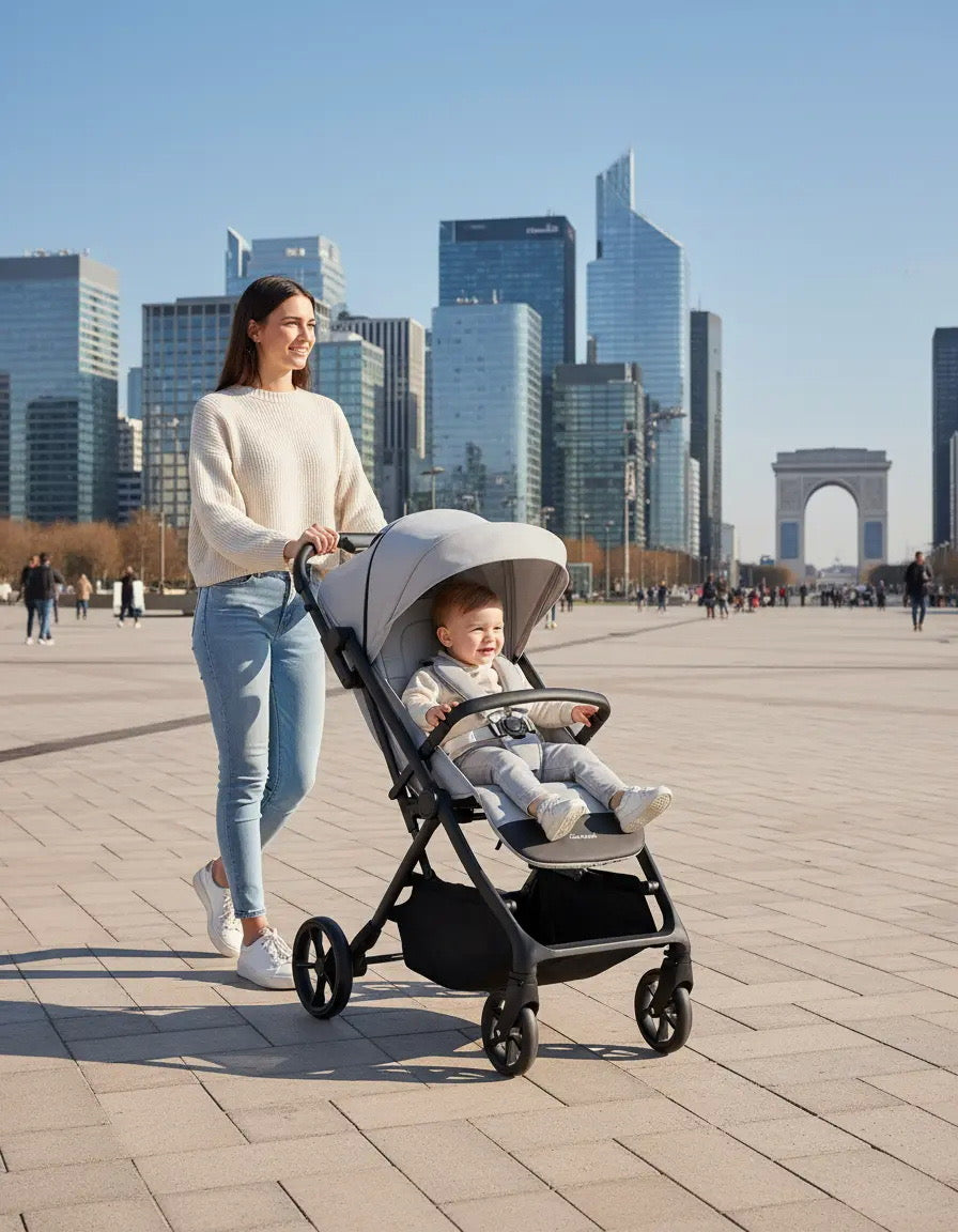 Bébécar Carbebe UNA+ Stroller – Grey