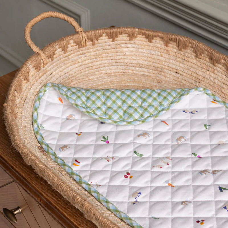 Avery Row Changing Basket Cotton Liner - Little Farm