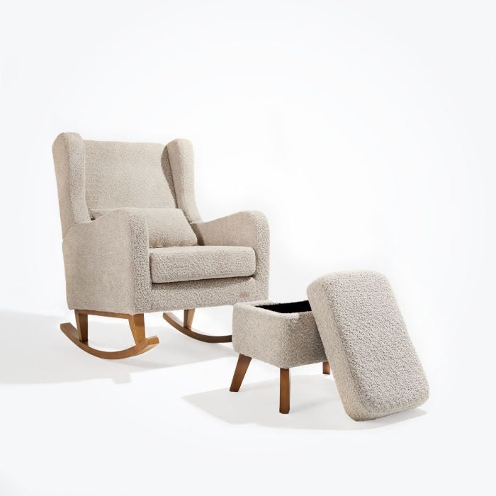 Tutti Bambini Harper Rocking Chair & Footstool - Mushroom