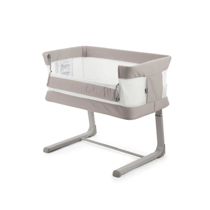 Oyster Drop Side Wiggle Crib Co-Sleeper - Stone