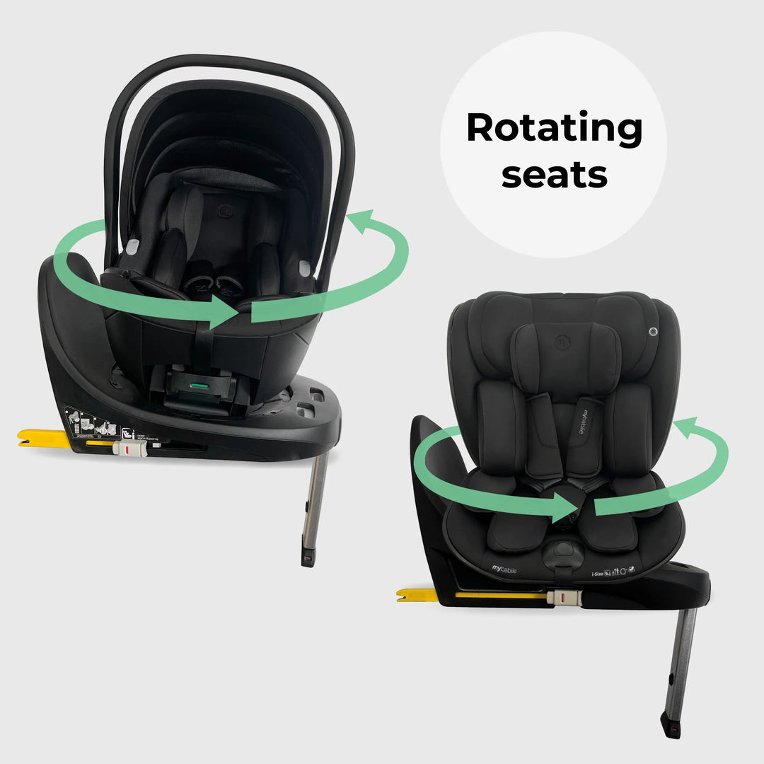 My Babiie MBCS05 Rotating Family Set with Base, Infant Carrier and Toddler Car Seat