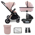 My Babiie MB450i 3-in-1 Travel System with i-Size Car Seat - Pastel Pink